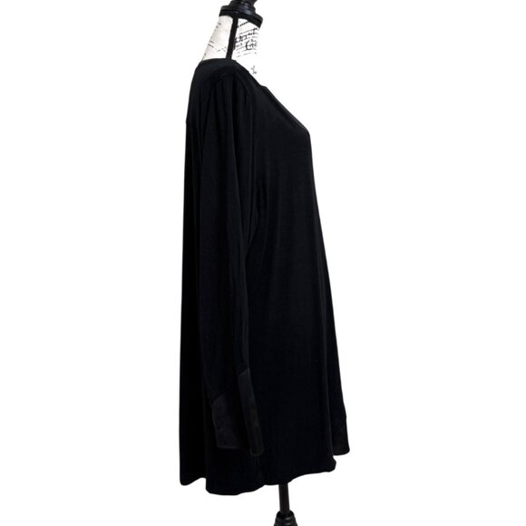 Soft Surroundings Tunic Lagenlook Black Long Sleeve V-Neck Womens Size 2X - Picture 2 of 8